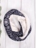 TWO TONE PATTERN LOOP SCARF